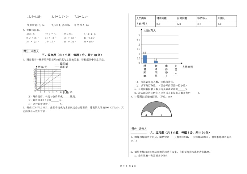 江西省2020年小升初数学提升训练试题B卷 附解析.doc_第2页