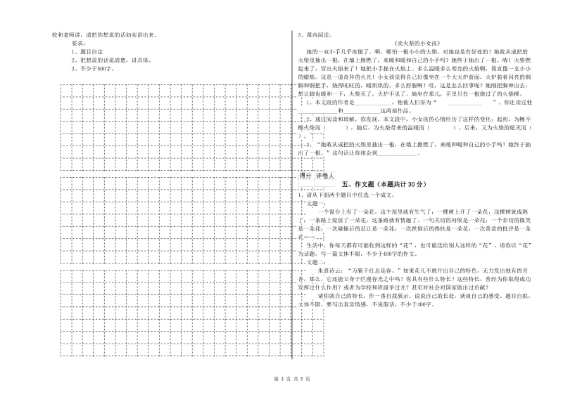 河南省小升初语文能力检测试题A卷 附解析.doc_第3页