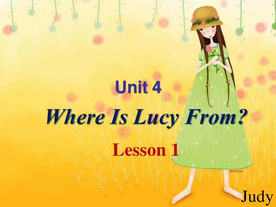 重大版英语四年级上册Unit 4《Where is Lucy from》ppt课件2.ppt_第1页