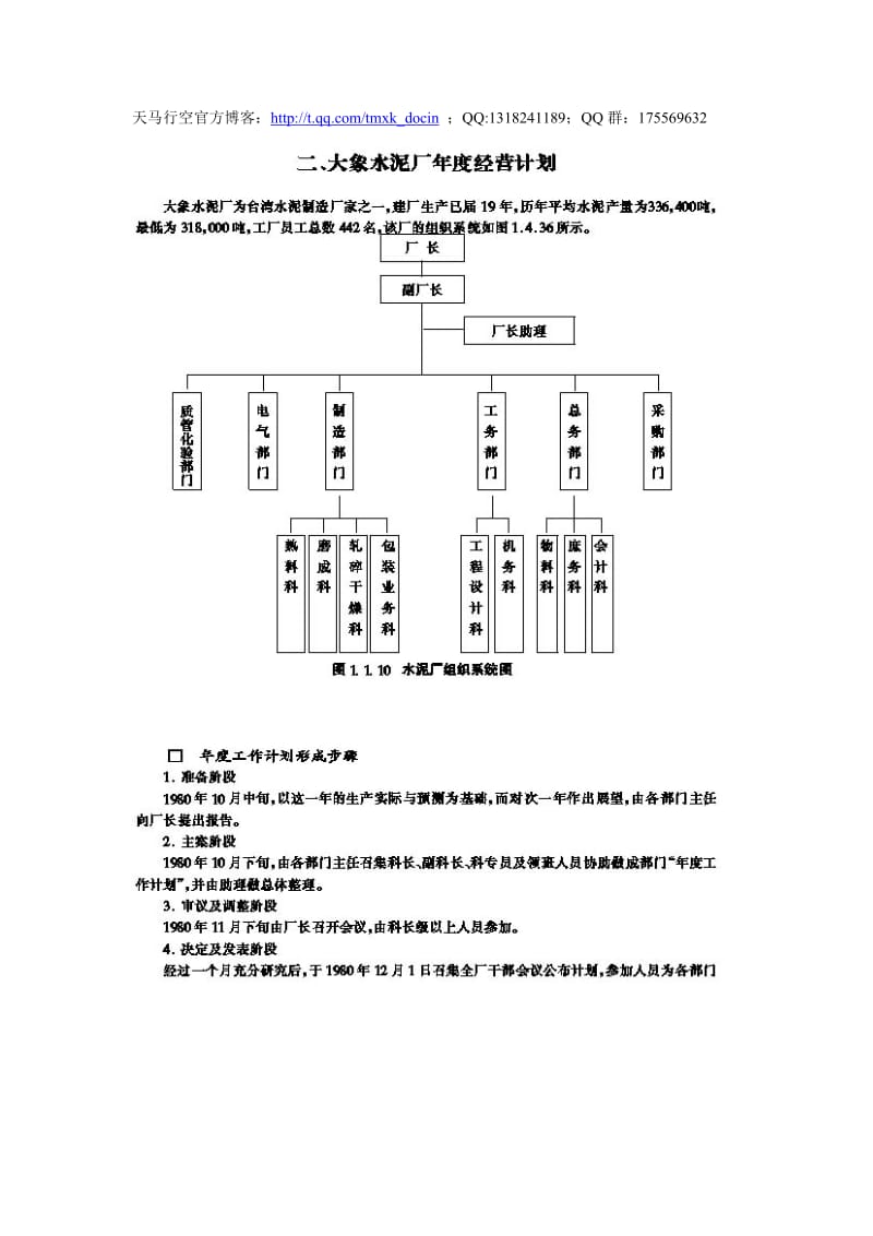 大象水泥厂年度经营计划.doc_第1页