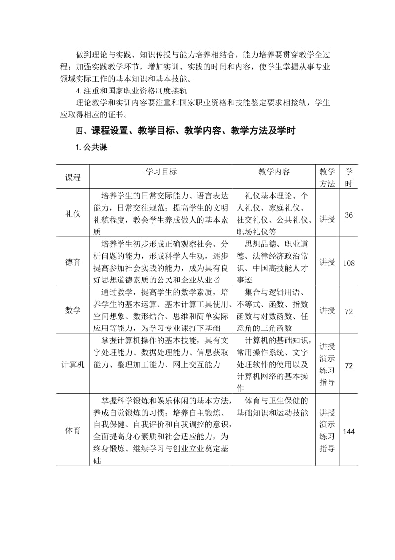 高级技工学校电气工程系人才培养实施方案.doc_第3页