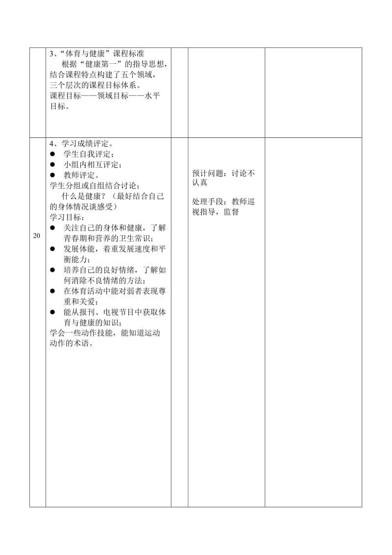 大渡口区六年级体育教案课时计划.doc_第2页