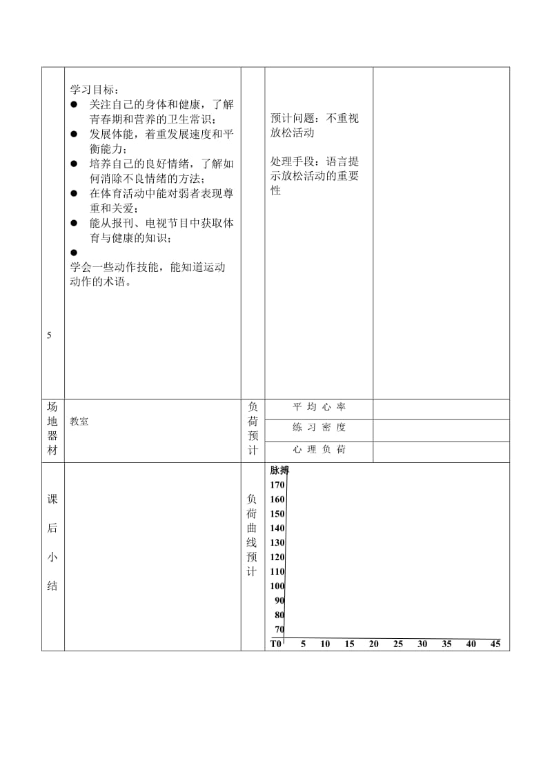 大渡口区六年级体育教案课时计划.doc_第3页