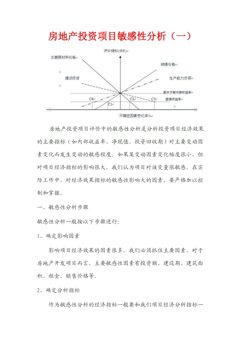 房地产投资项目敏感性分析.doc_第1页