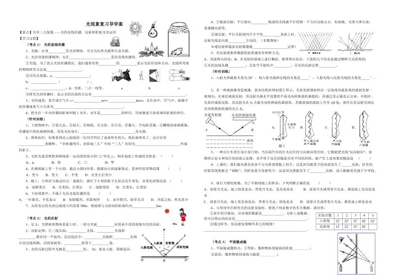 光现象复习导学案.doc_第1页