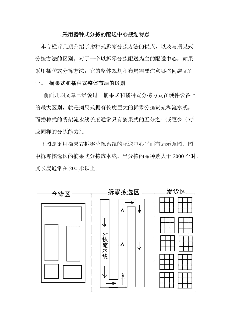 采用播种式分拣及配送中心规划特点.doc_第1页