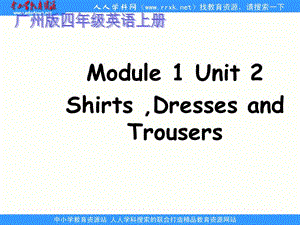 2020廣州版英語(yǔ)四上《UNIT 2 Shirts, Dresses and Trousers》ppt課件.ppt