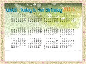 陜旅版英語(yǔ)四下《Unit 6 Today Is Her Birthday》PPT課件1.ppt