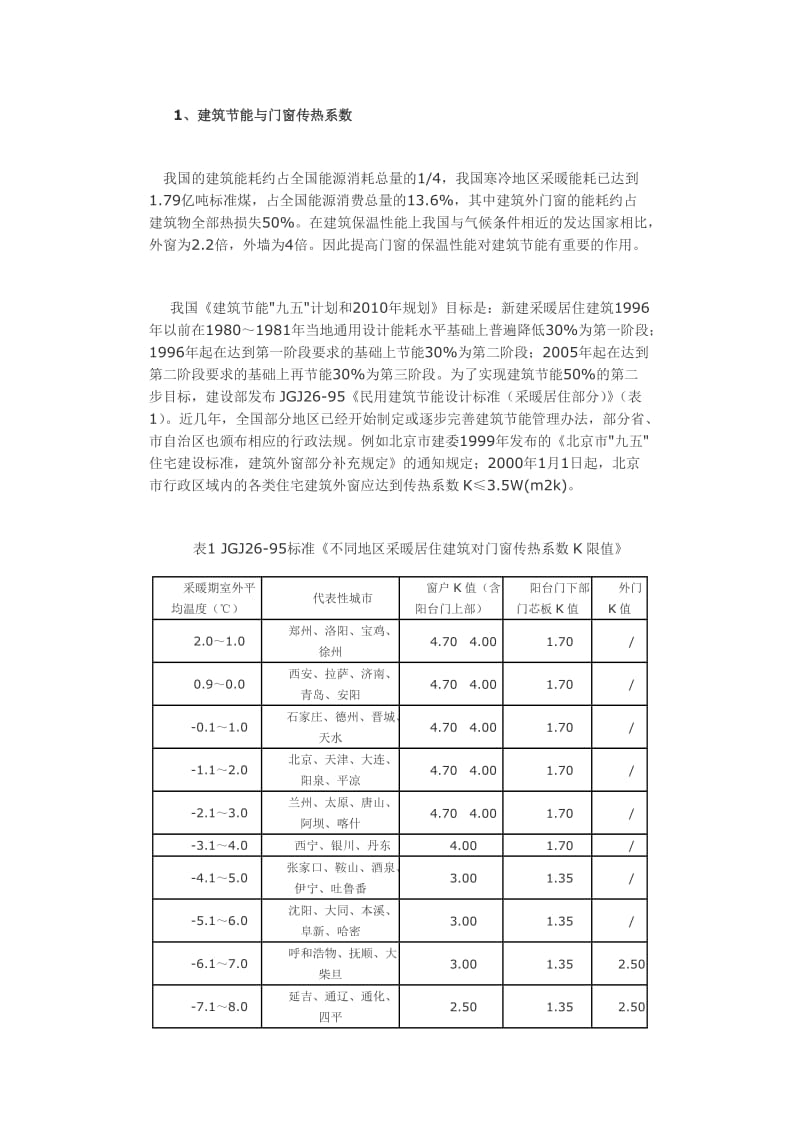 建筑节能和门窗传热系数.doc_第1页