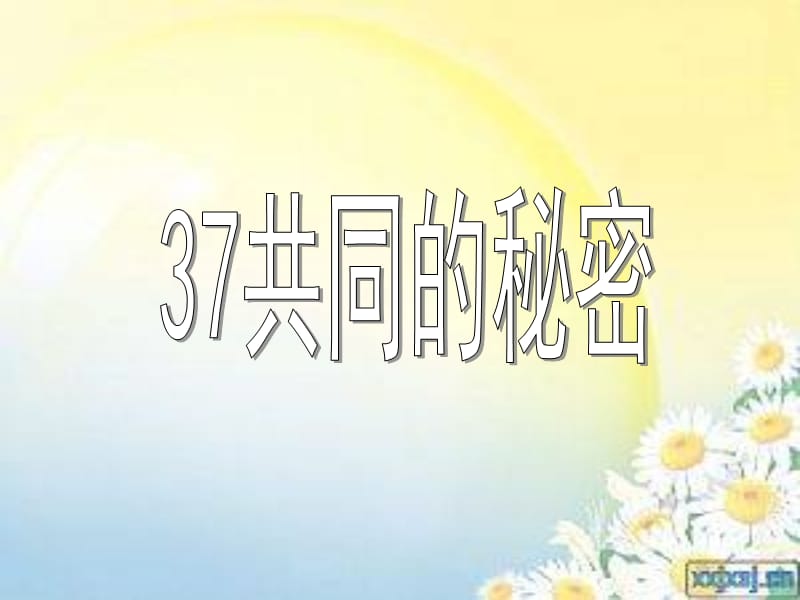 滬教版語文四下《共同的秘密》ppt課件4.ppt_第1頁