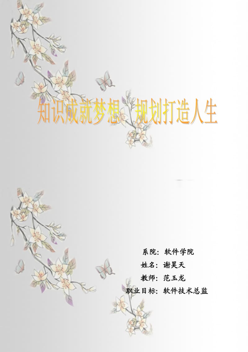 软件工程师职业生涯规划.doc_第1页