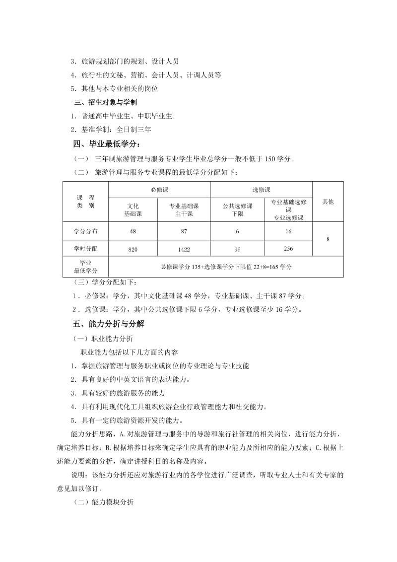 《旅游管理与服务专业》教学计划.doc_第3页