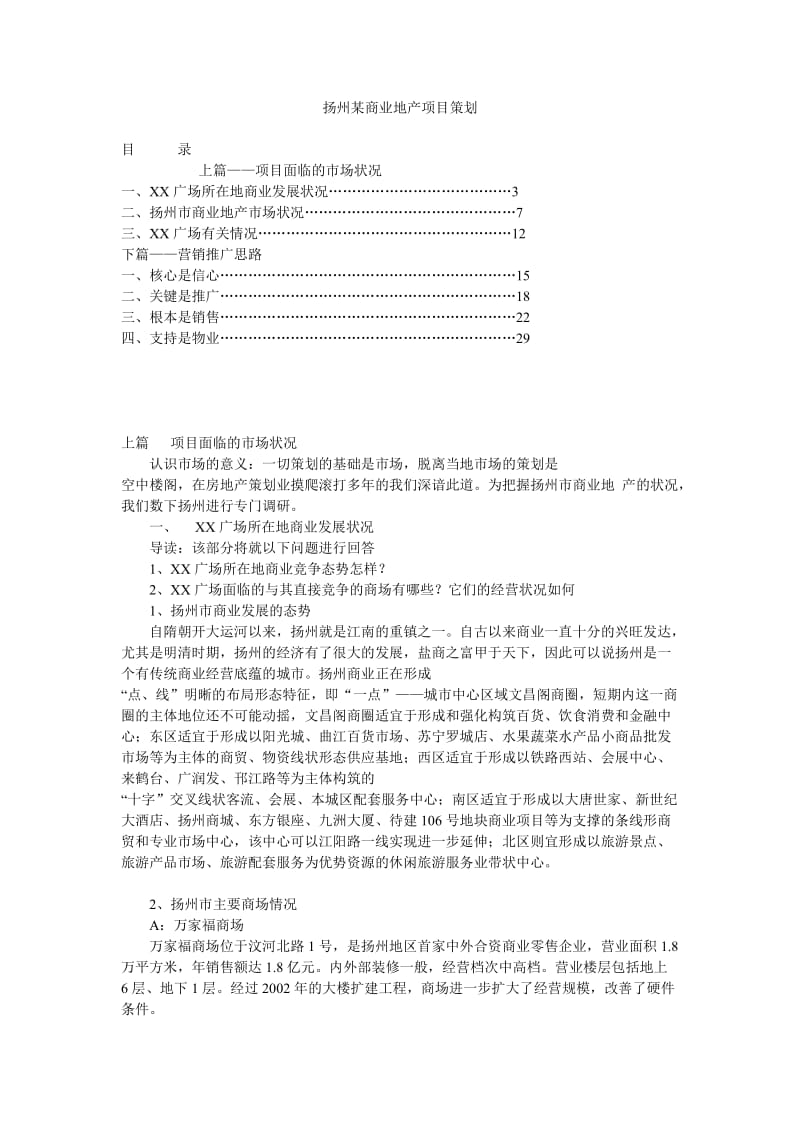 扬州某商业地产项目策划.doc_第1页