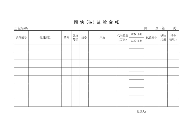 工程试验台帐(内容齐全).doc_第3页