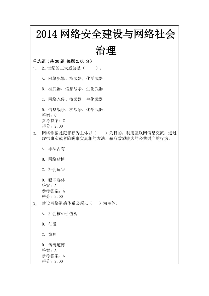 2014网络安全建设与网络社会治理答案.doc_第1页