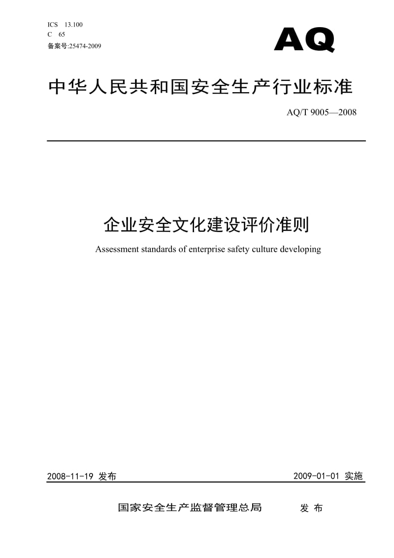 企业安全文化建设评价准则.doc_第1页