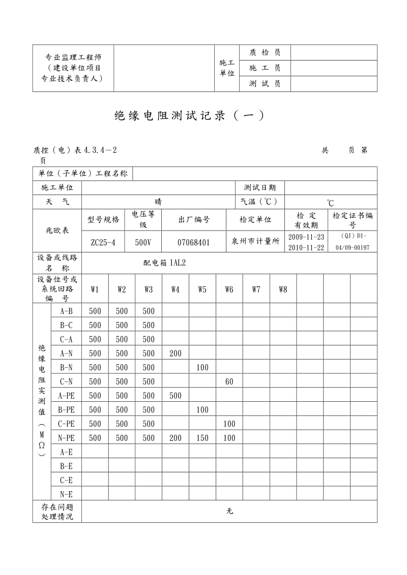 范例-绝缘电阻测试记录文本.doc_第3页