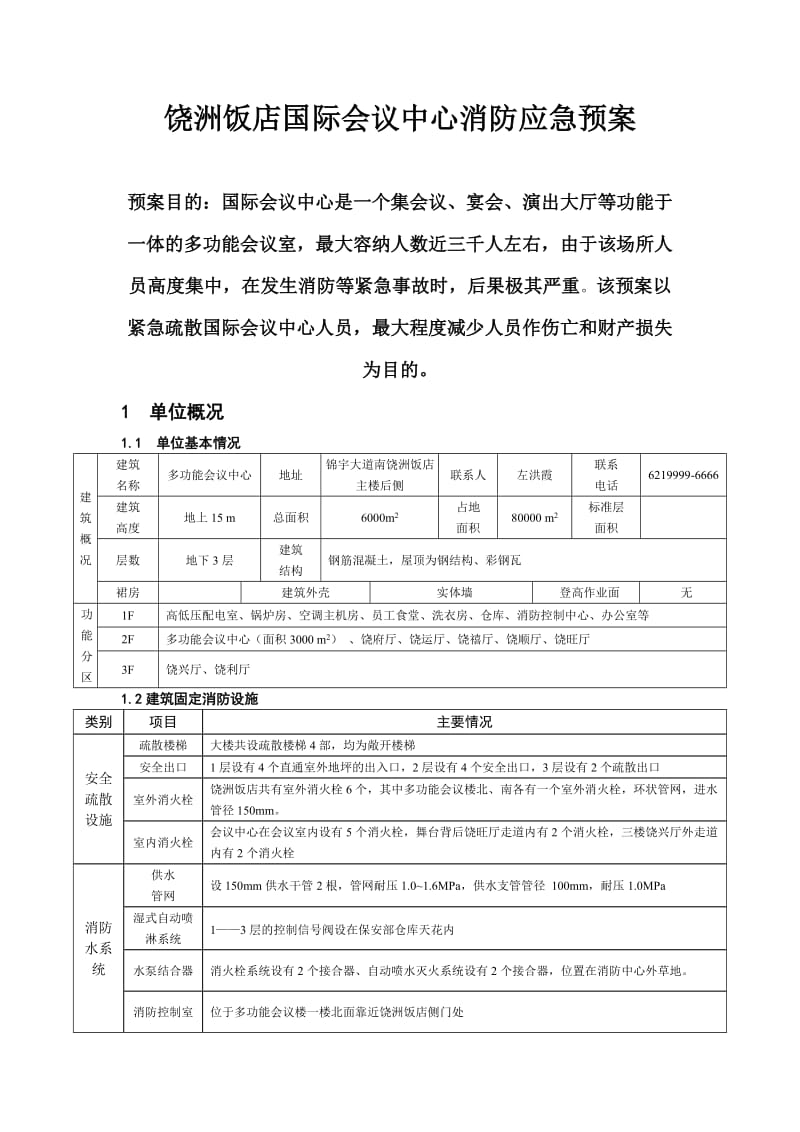 某饭店国际会议中心消防应急预案.doc_第1页