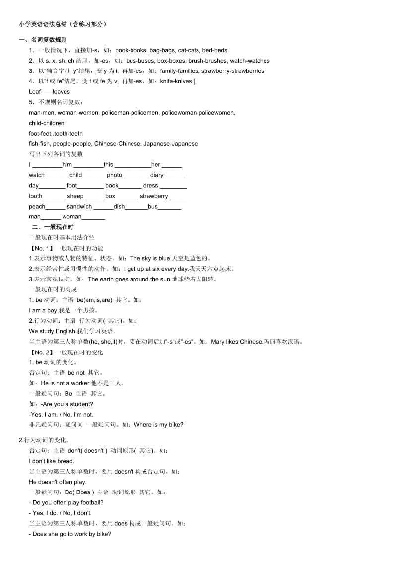 小学英语语法总结.doc_第1页