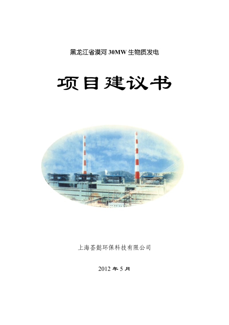 漠河生物质发电项目建议书.doc_第1页