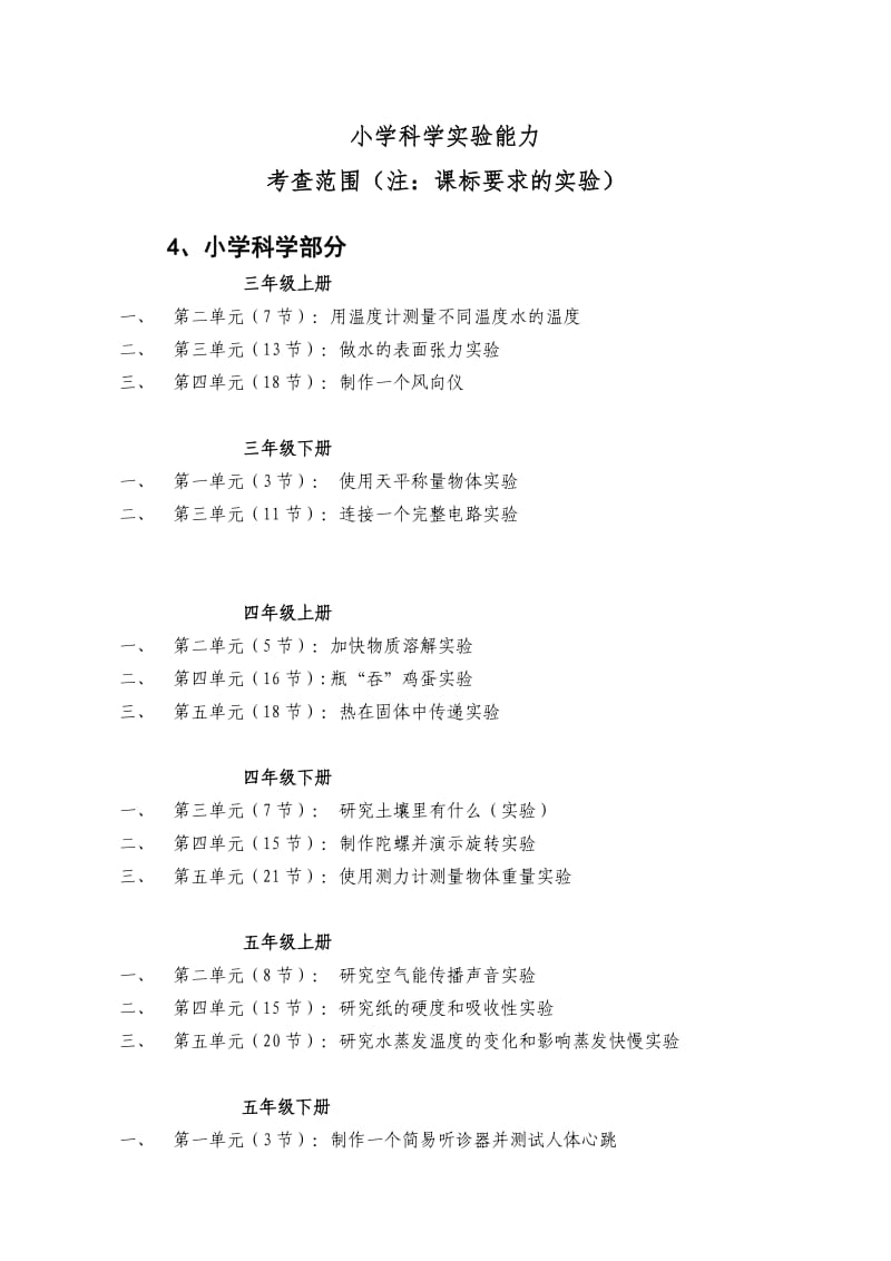 2019小学科学实验操作题目及评分标准.doc_第1页