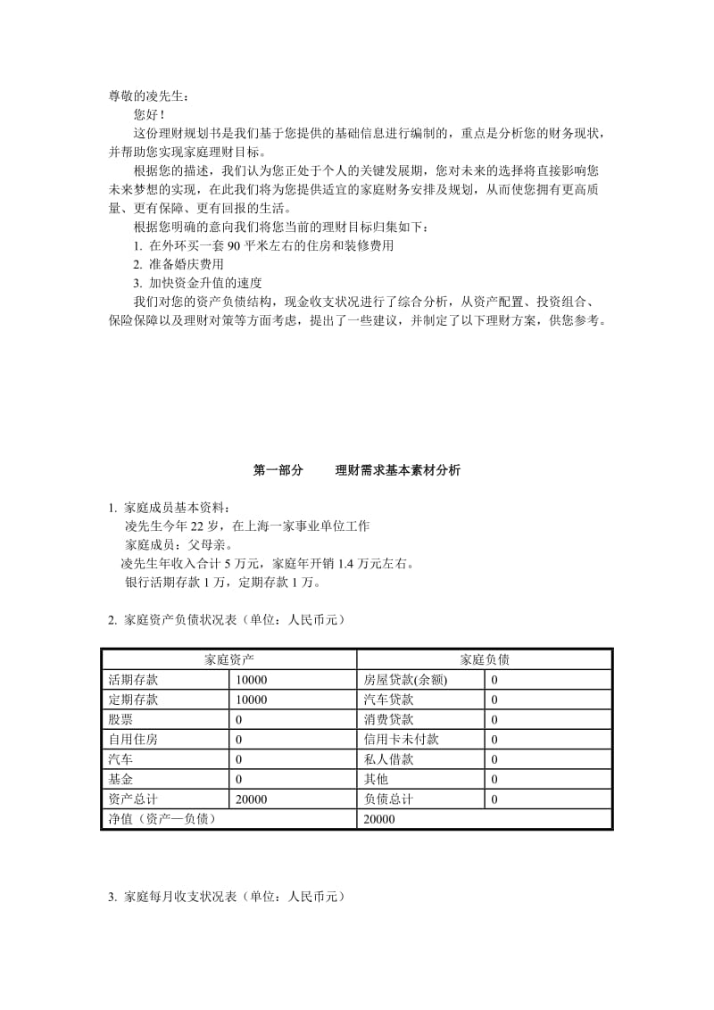 理财规划大赛优秀作品范例(二).doc_第2页