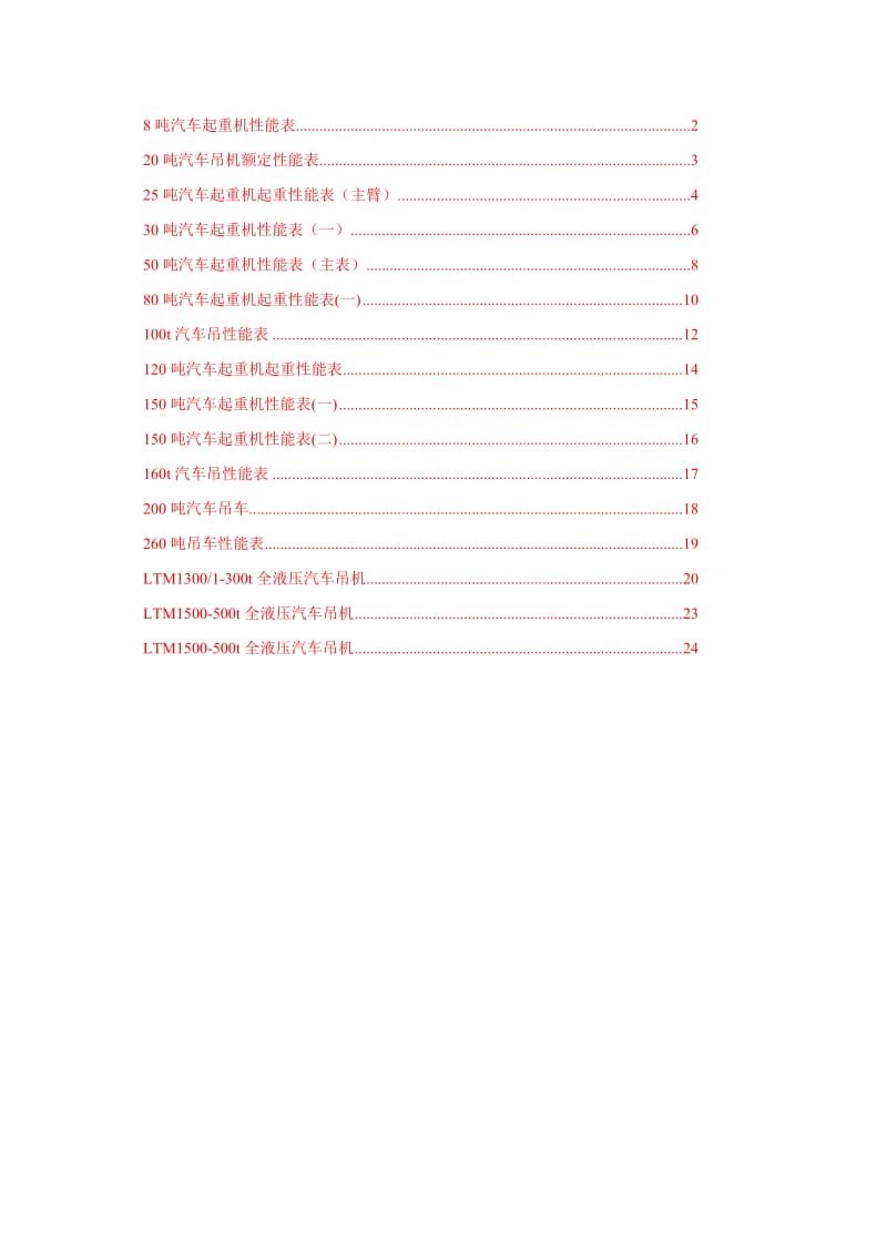 汽车吊性能表(8t~500t).doc_第1页