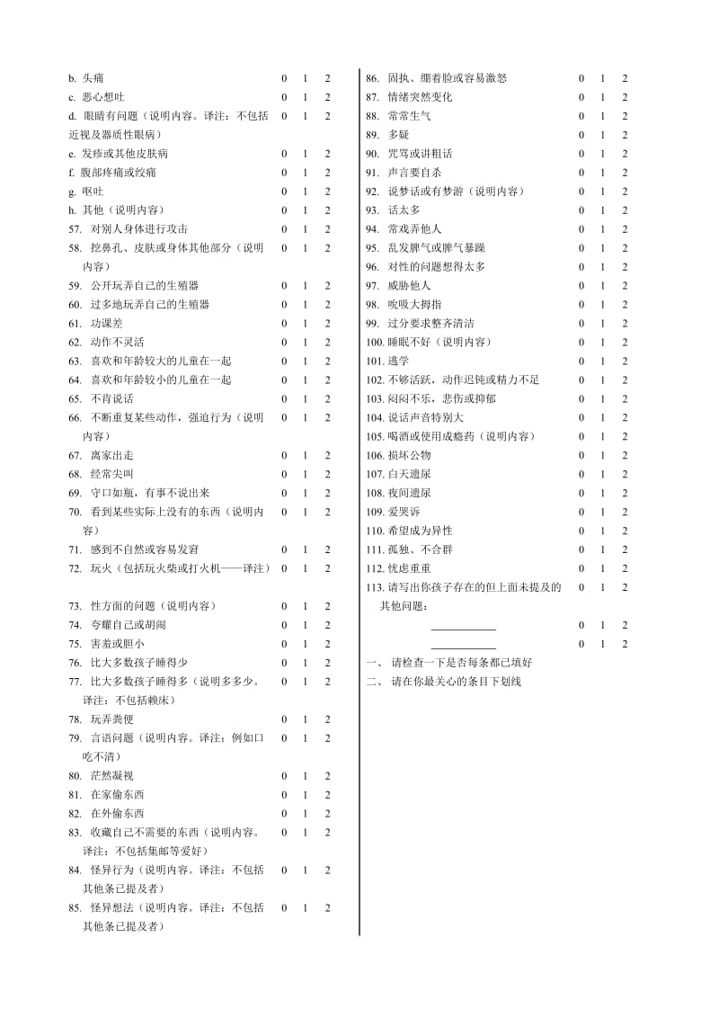 儿童行为量表(CBCL)Achenbach.doc_第3页