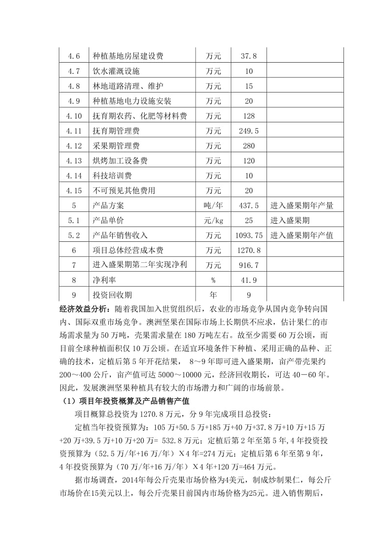 坚果种植项目投资估算.doc_第3页