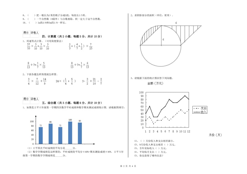 福建省2019年小升初数学模拟考试试题 附答案_第2页