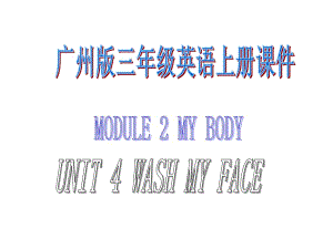 廣州版英語(yǔ)三上《UNIT 4 Wash My Face》ppt課件.ppt