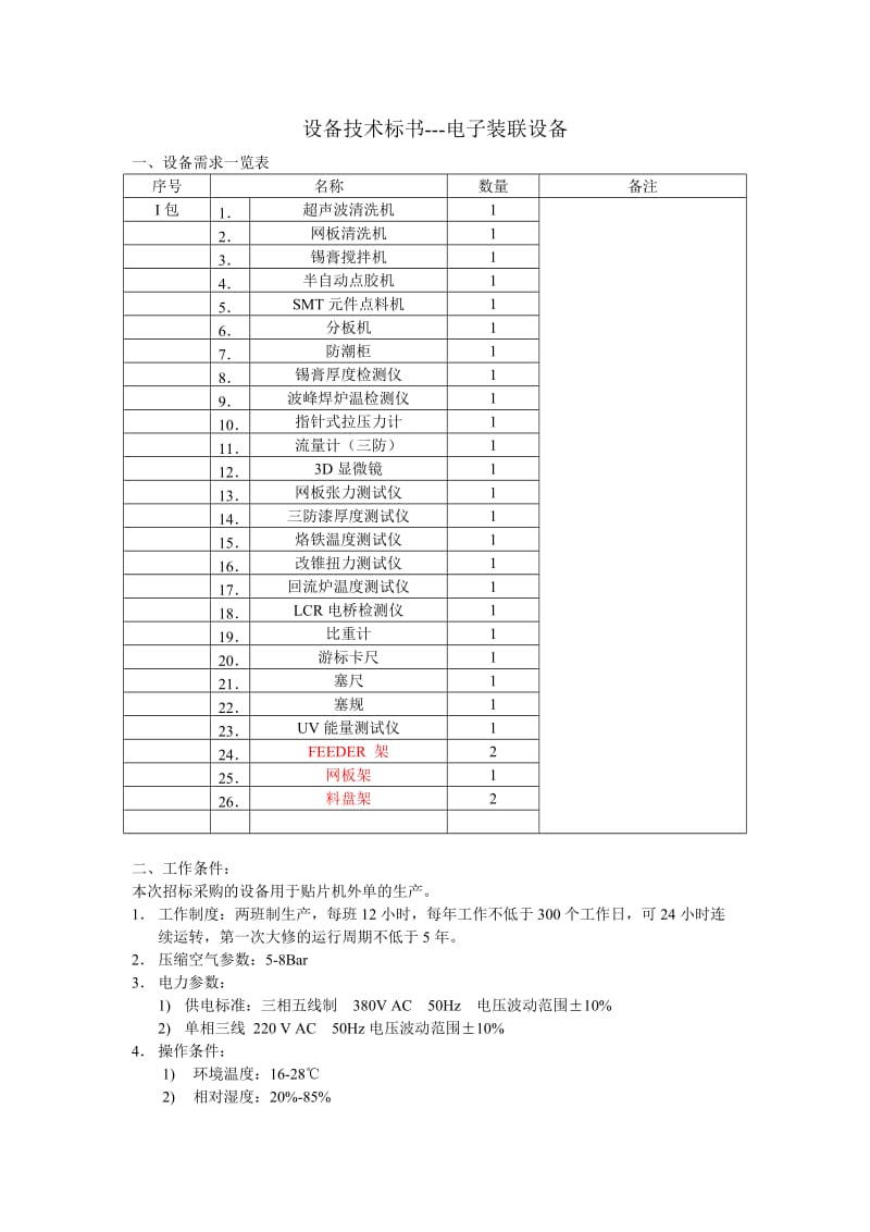 设备技术标书-设备辅助设备及仪器.doc_第1页