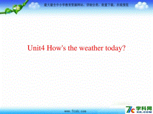 人教版（精通）英語(yǔ)四上《Unit 4 How’s the weather today》ppt課件1.ppt