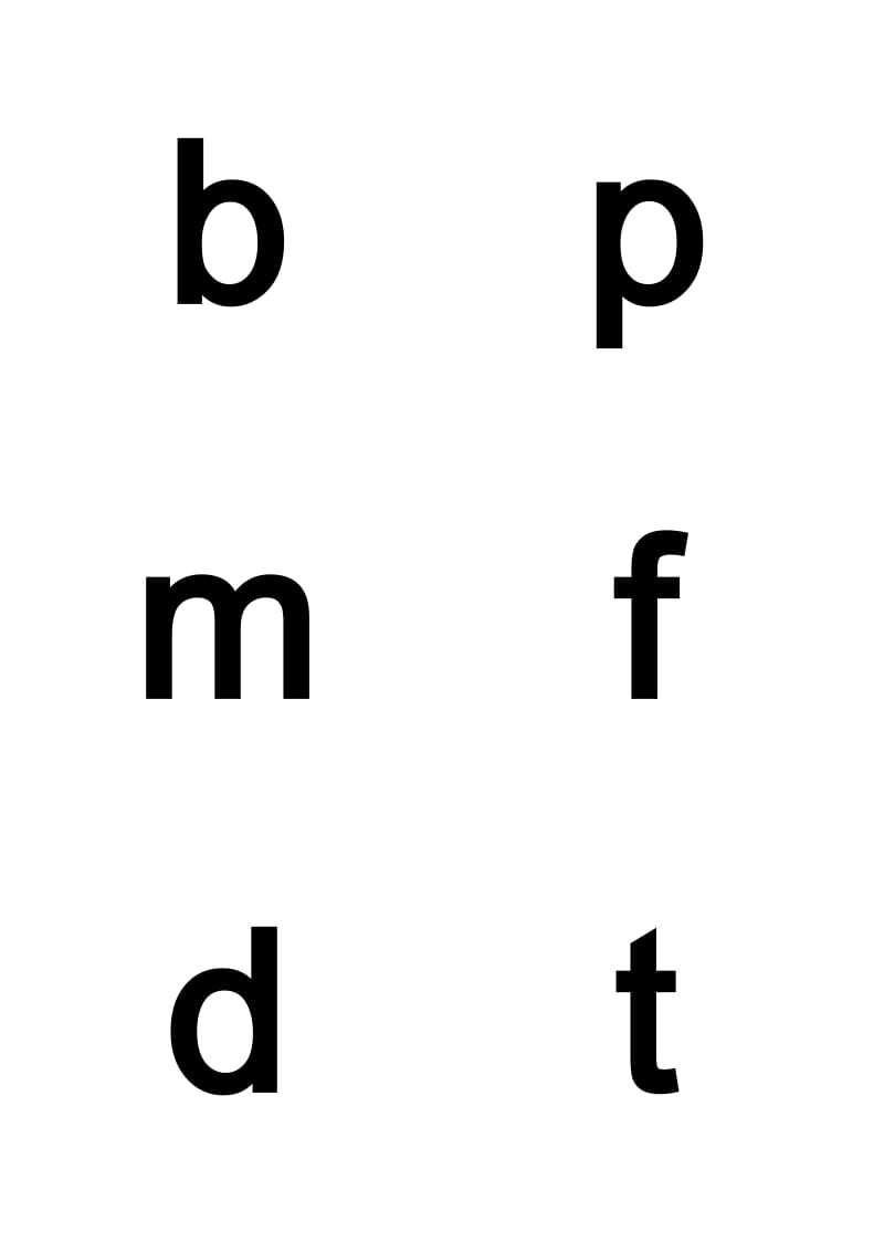 小学汉语拼音字母表卡片打印版.doc_第1页