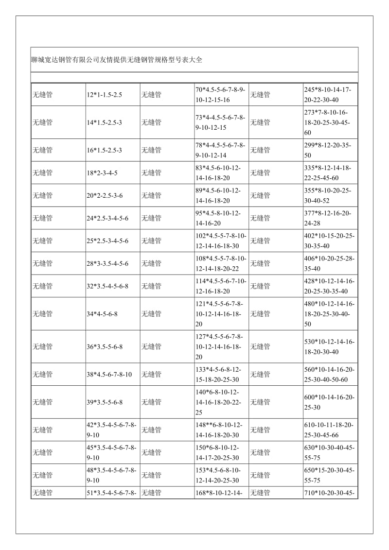 无缝钢管规格表.doc_第1页