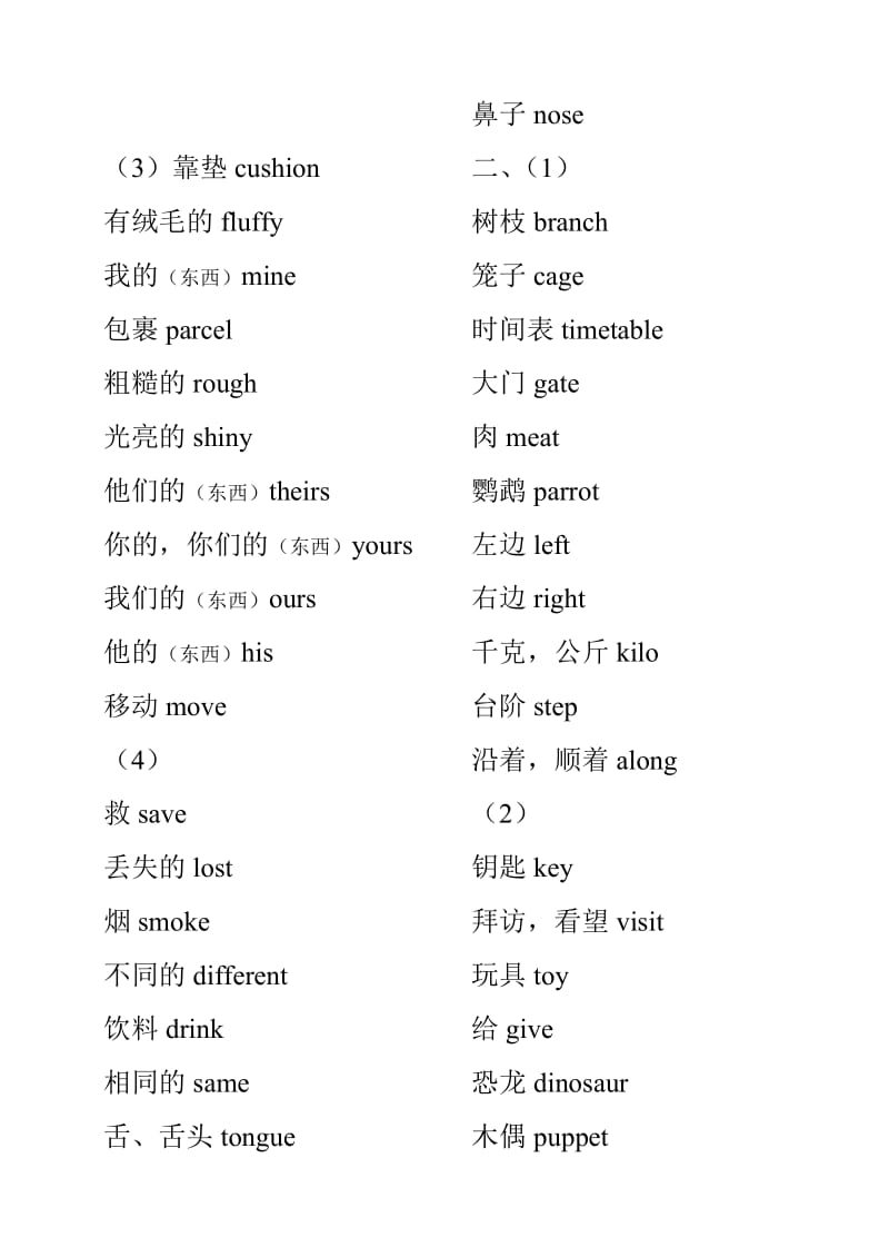 五年级下册单词、课文中译英(上海版牛津英语).doc_第2页