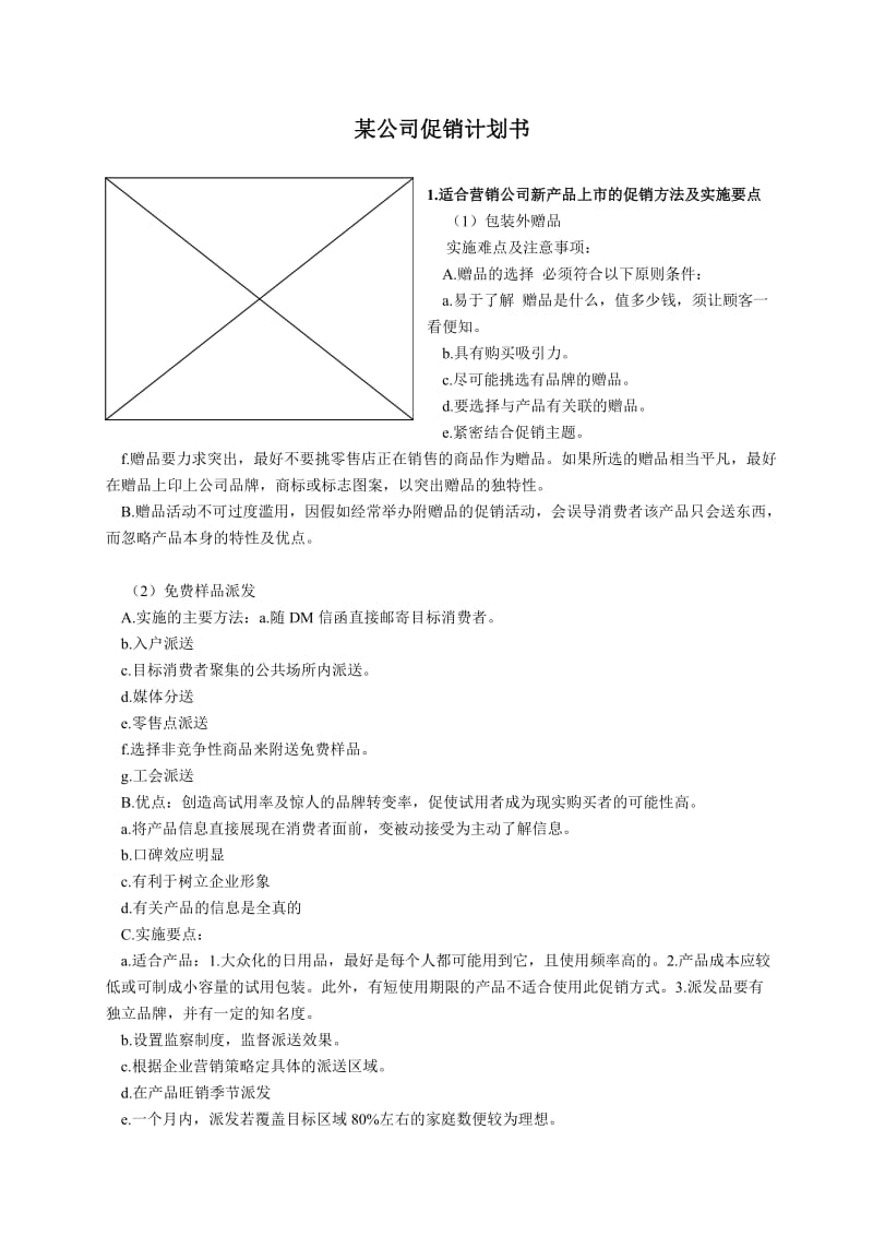 新某公司促销计划书.doc_第1页