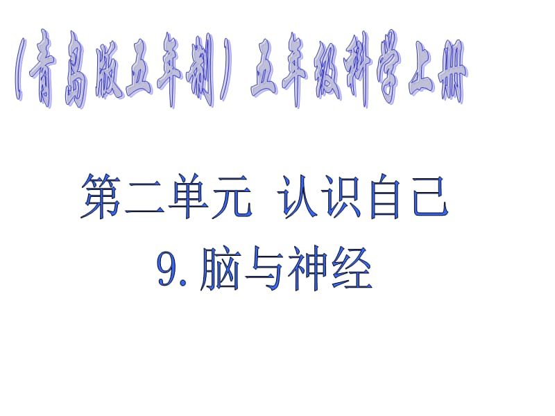 青島版科學五上第9課《腦與神經》ppt課件3.ppt_第1頁