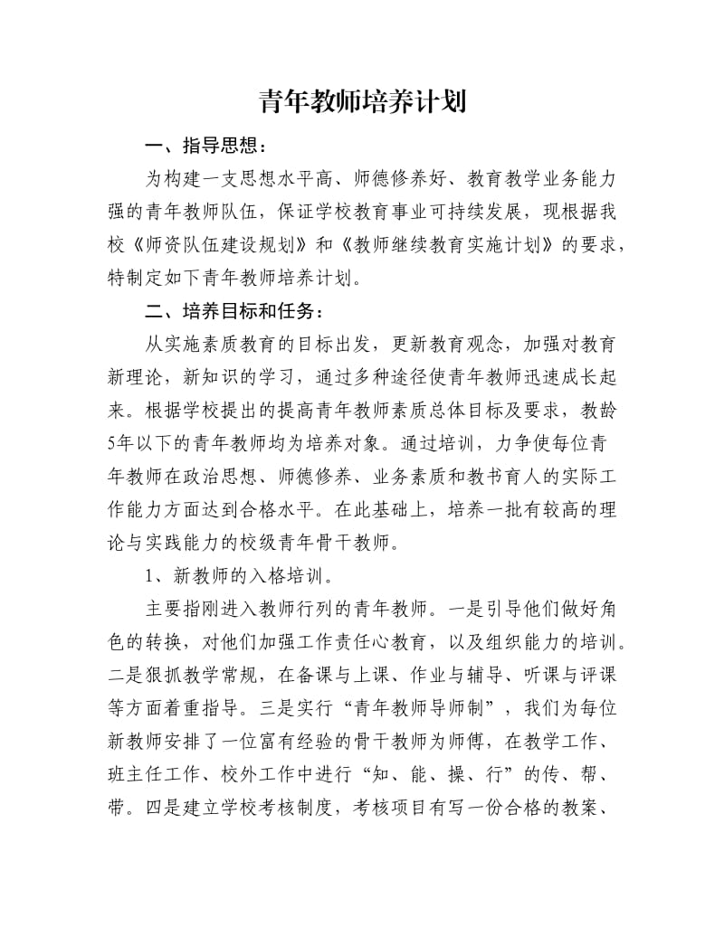 青年教师培养计划.doc_第1页