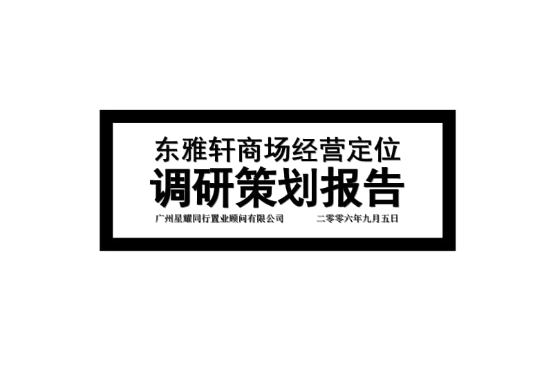 东雅轩商场经营定位调研策划报告.doc_第1页