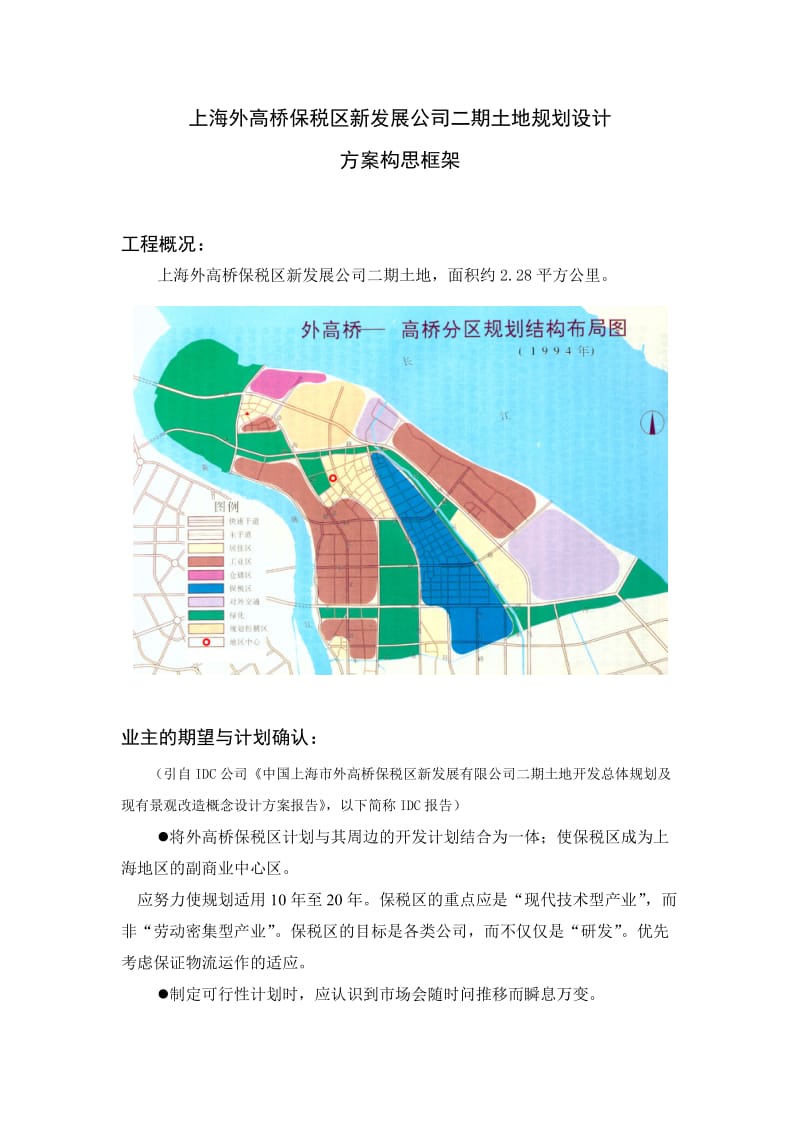 上海外高桥保税区新发展公司二期土地规划设计.doc_第1页