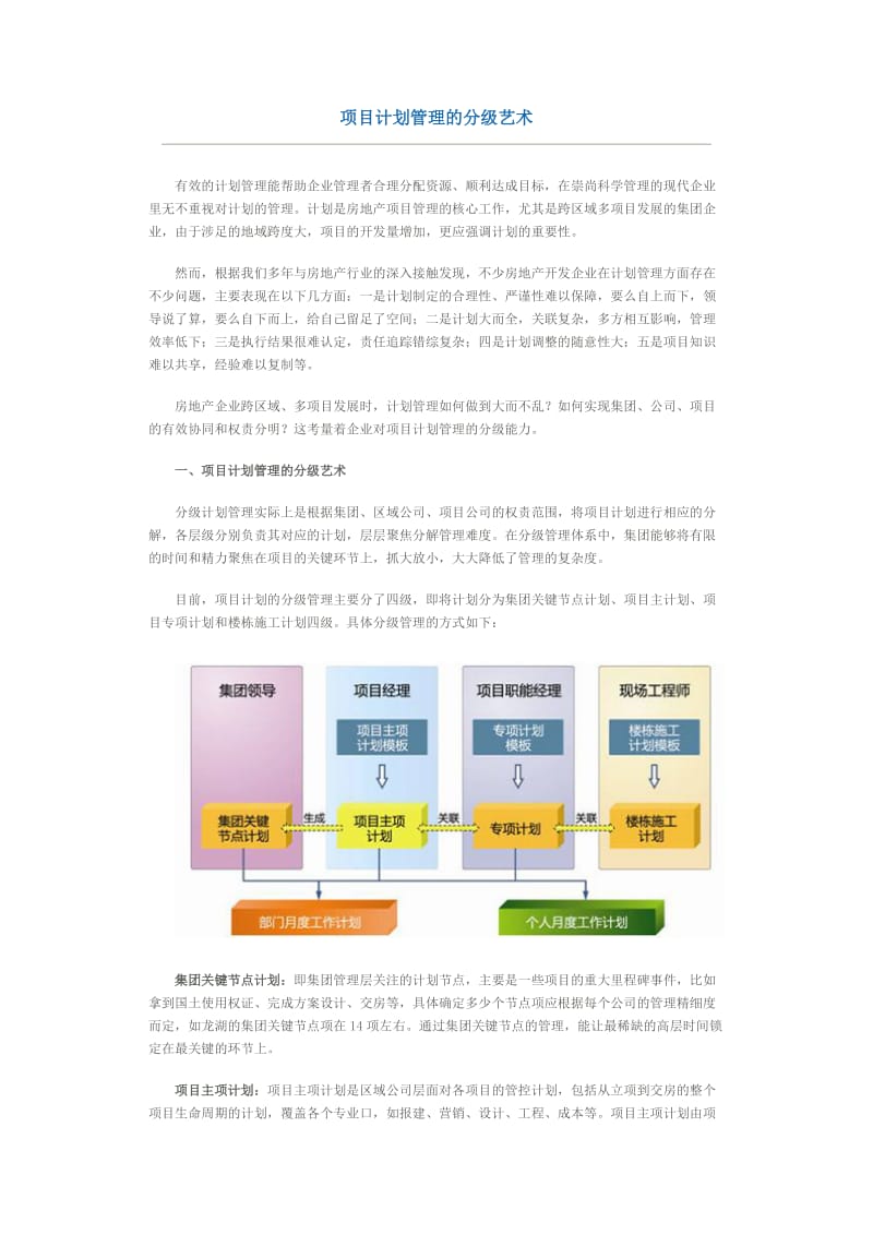 项目计划管理的分级艺术.doc_第1页