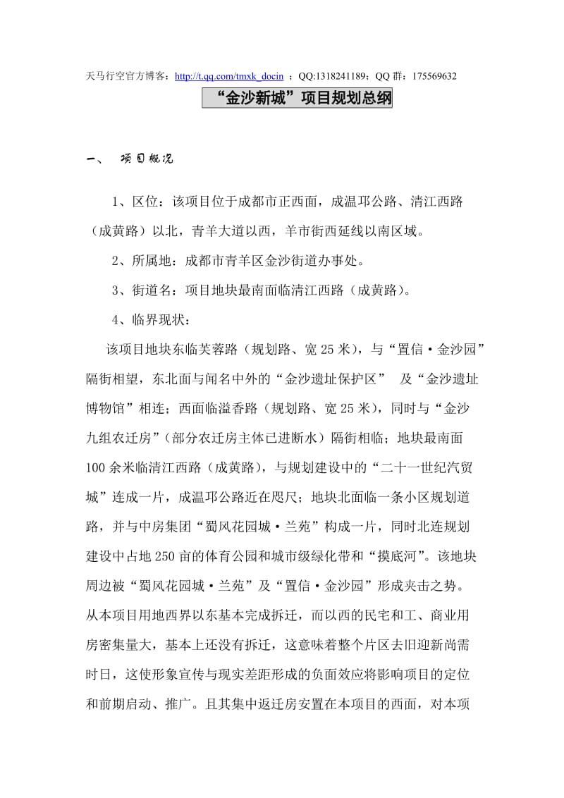 金沙新城项目规划总纲.doc_第1页