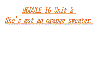 外研版（三起）三下Module 10《Unit 2 She’s got an orange sweater》ppt課件2.ppt