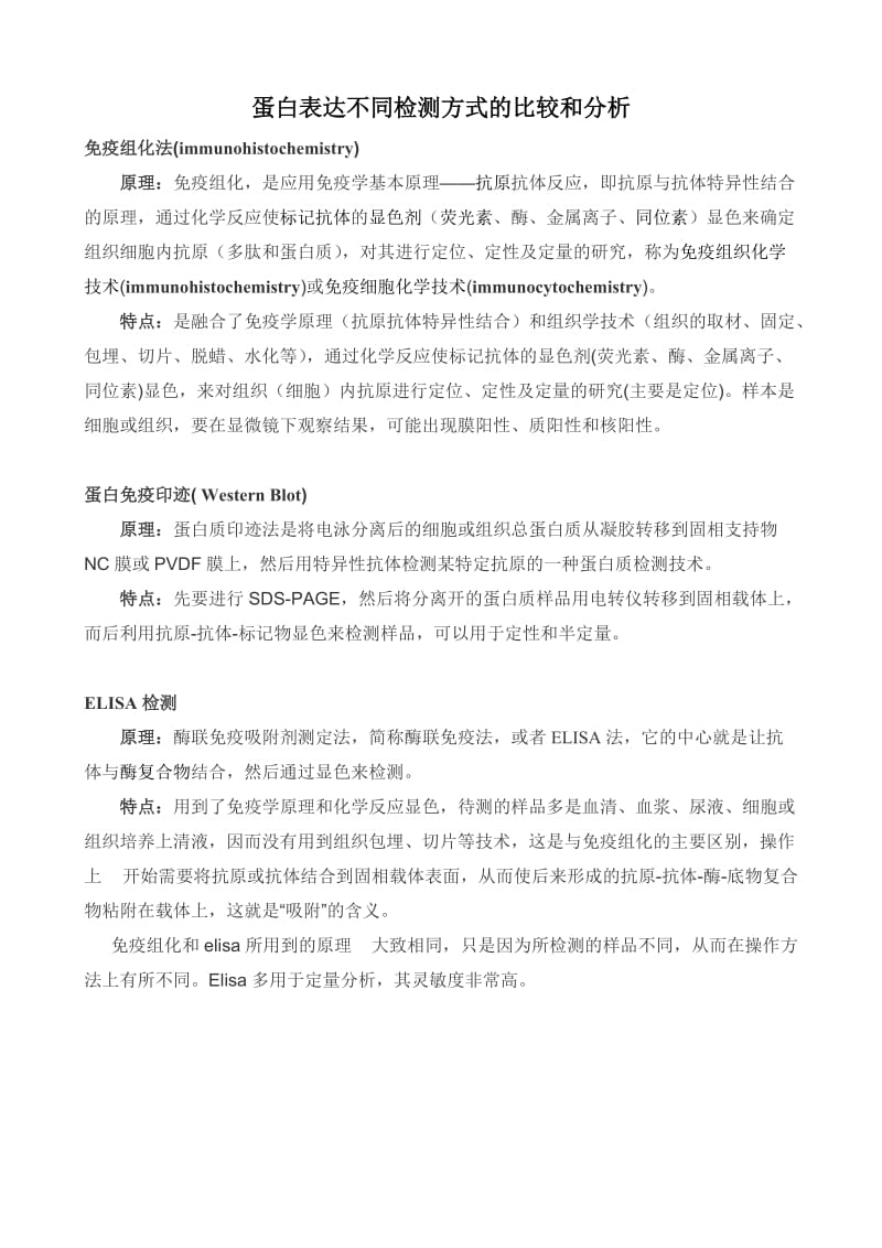 蛋白表达不同检测方式的比较和分析.doc_第1页