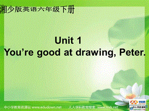 湘少版六下《Unit 1 You’re good at drawing, Peter》ppt課件.ppt