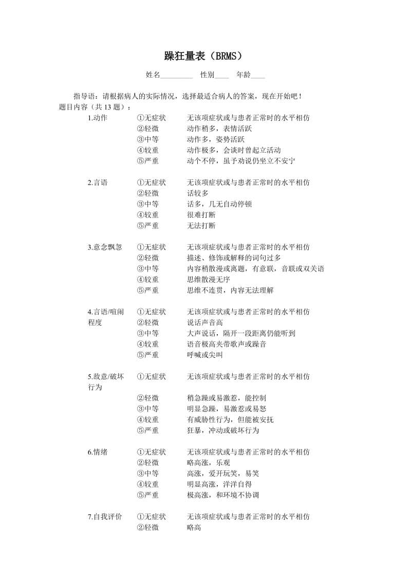 躁狂量表(BRMS).doc_第1页