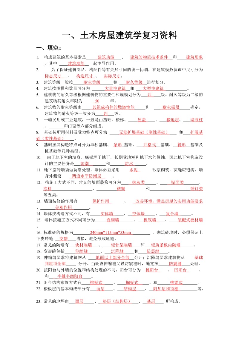 房屋建筑学复习资料(全).doc_第1页