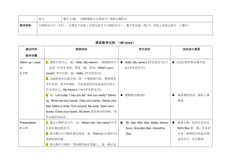 剑桥少儿英语第2册KB2Unit1Book.doc_第2页