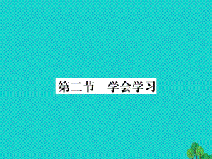 七年級(jí)政治上冊(cè) 第二單元 第二節(jié) 學(xué)會(huì)學(xué)習(xí)課件 湘師版.ppt